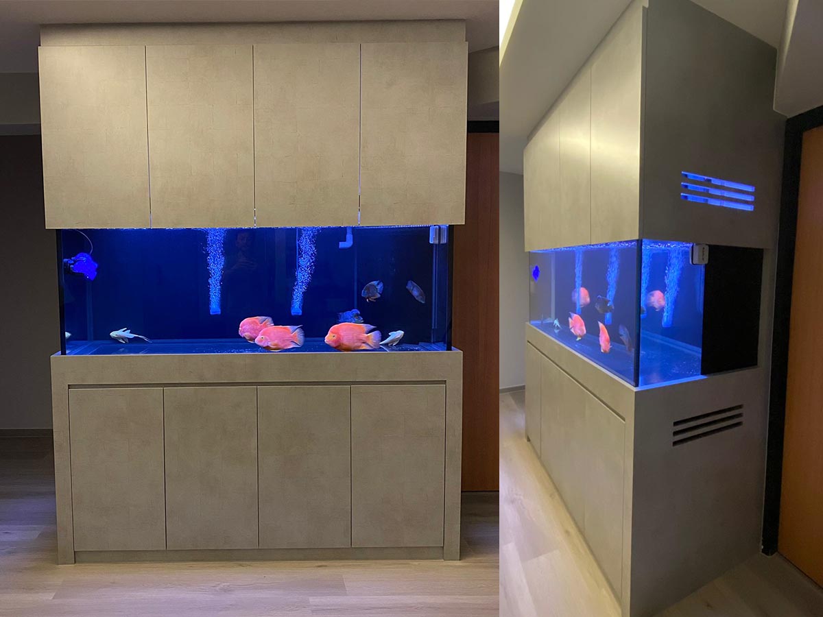 Full Height Tanks Tall Aquarium With Floor To Ceiling Cabinets N30 Tank