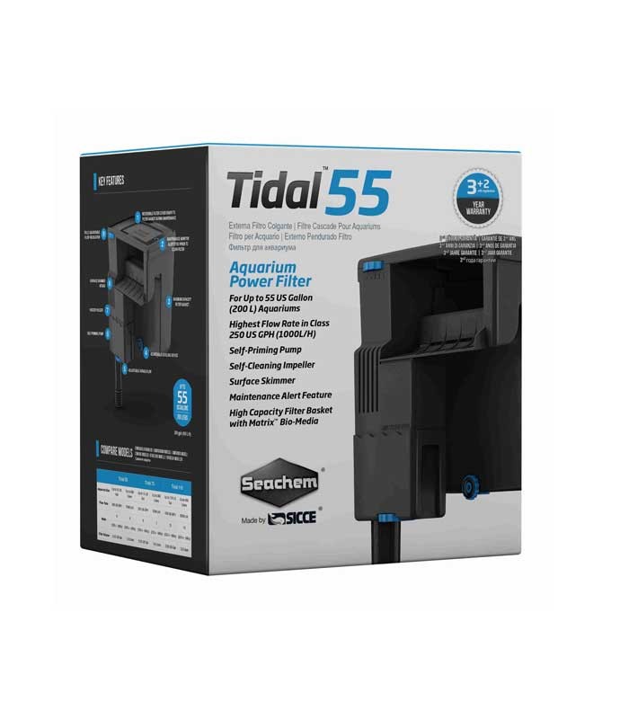 Tidal 55 Aquarium Power Filter - Beautiful aquarium filtration system