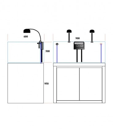 N30 TC OceanPro 120 Open Concept Marine Tank 120x50x50cm