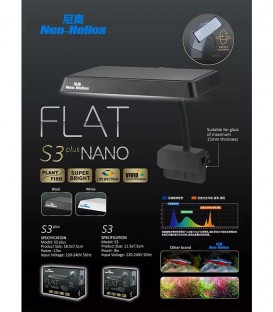 Aquanice Neo Helios Flat Nano S3 Light Black 8W 13W