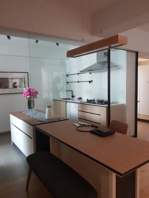 Modern island kitchen concept interior design & carpentry