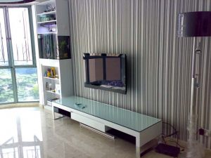 TV console with tank