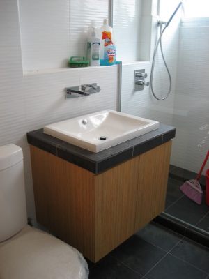 Washroom basin carpentry
