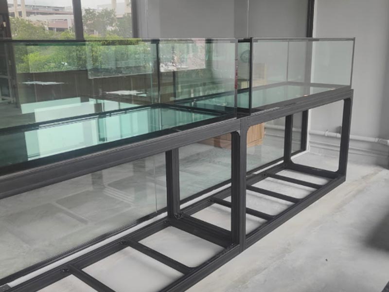 Aluminium Profile Stand with Aquarium. Custom made by N30 Tank.